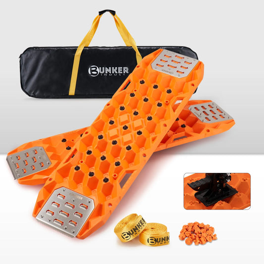 BUNKER INDUST Traction Boards with Replaceable Teeth & Steel Plate - Black or Orange - image 2