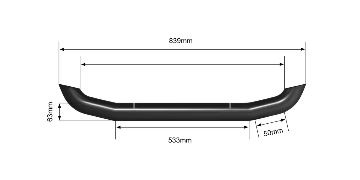 STEDI Rally Bar Suzuki Jimny dimensional drawing