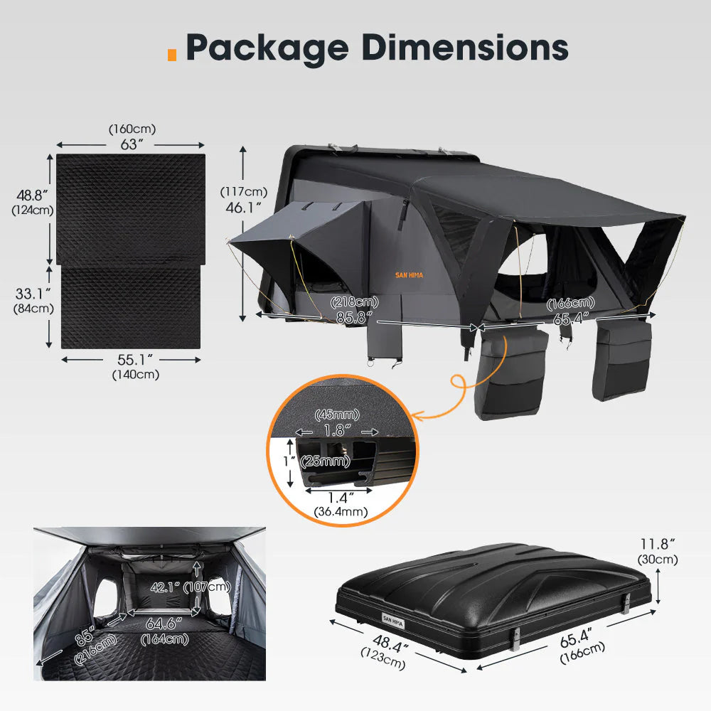 San Hima Jervis Rooftop Tent Hardshell with Ladder - image 9
