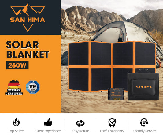 San Hima 260W solar blanket HPBC cells detail