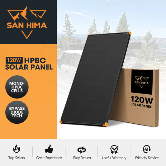 San Hima 120W Mono-HPBC Fixed Solar Panel with Bypass Power - image 2