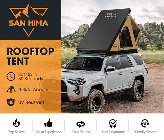 San Hima Kalbarri Lite Rooftop Tent Hardshell With Ladder Khaki - image 2