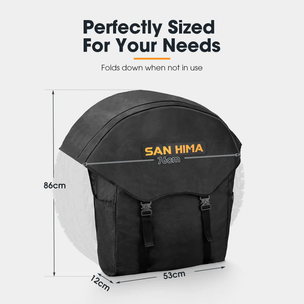 San Hima 70L Spare Wheel Bag Rubbish Bin & Accessory Storage Tote Snatch Rear - image 10