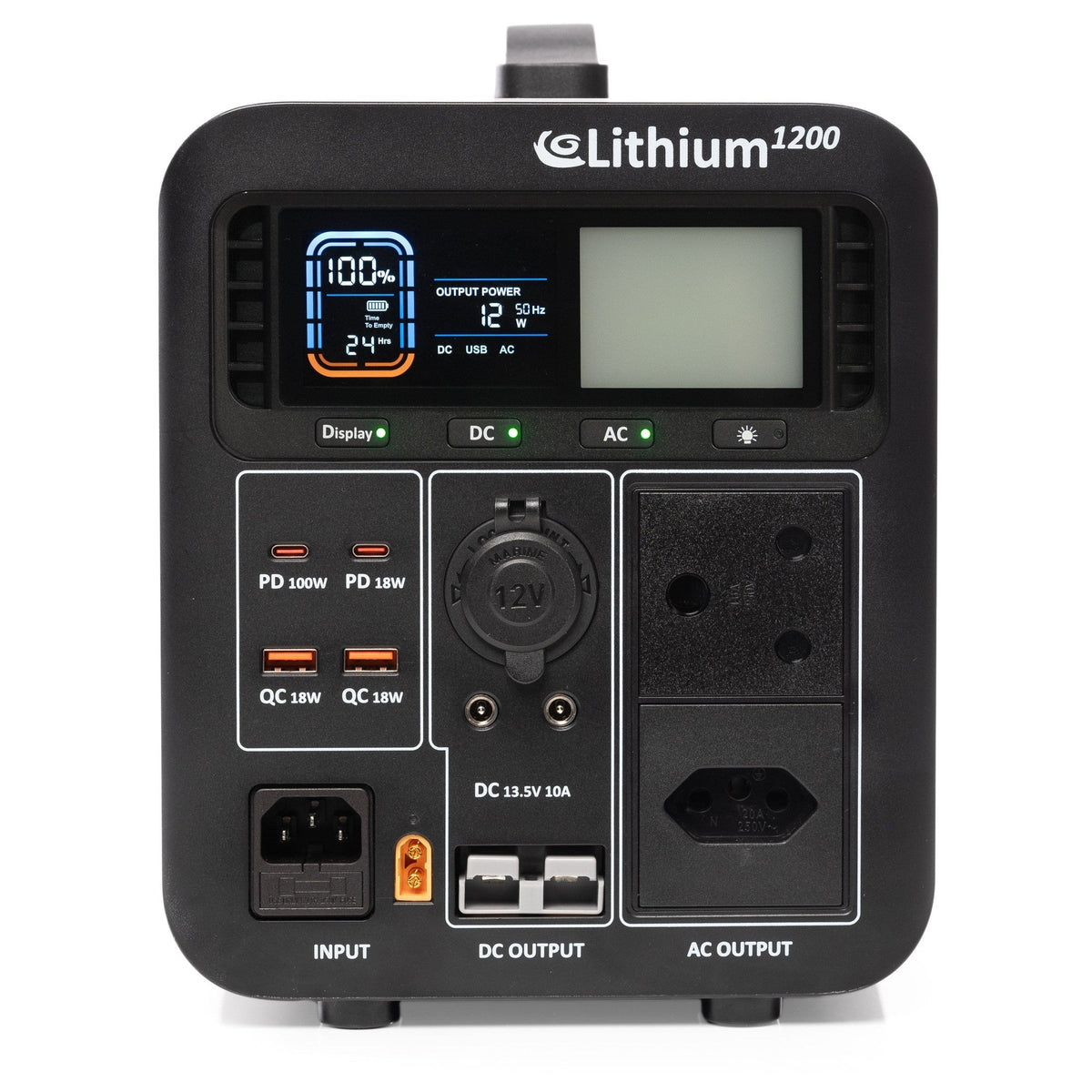 Lithium1200 power station front view