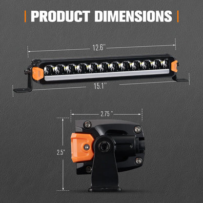 Lightfox 12inch LED Light Bar 1Lux@1,394ft IP68 8,250 Lumens - image 7
