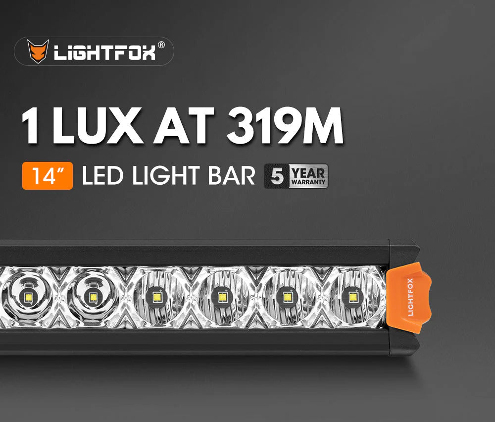 Lightfox Vega Series 14inch Osram LED Light Bar 1Lux @ 319m 7,548 Lumens - image 2