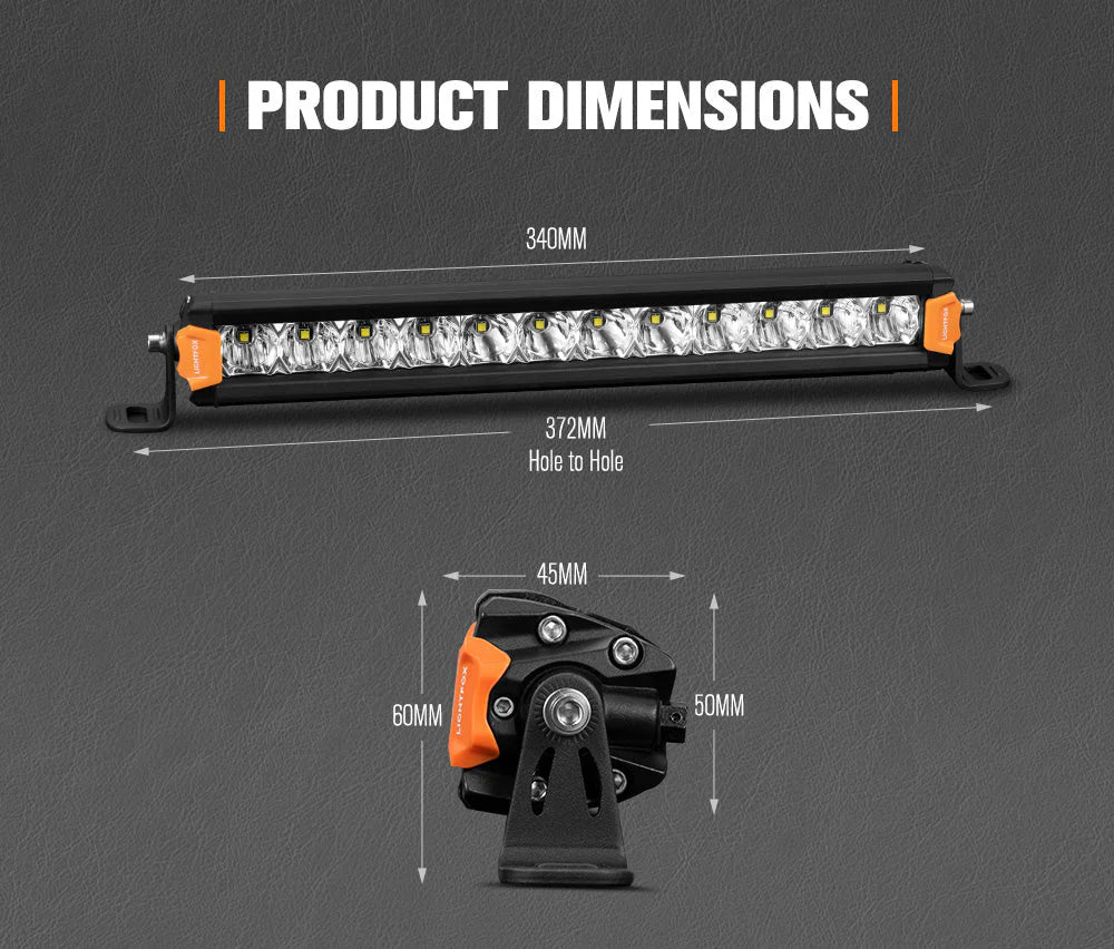 Lightfox Vega Series 14inch Osram LED Light Bar 1Lux @ 319m 7,548 Lumens - image 9