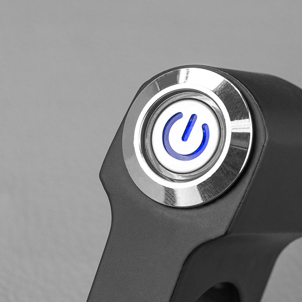STEDI handlebar switch fitted on motorcycle