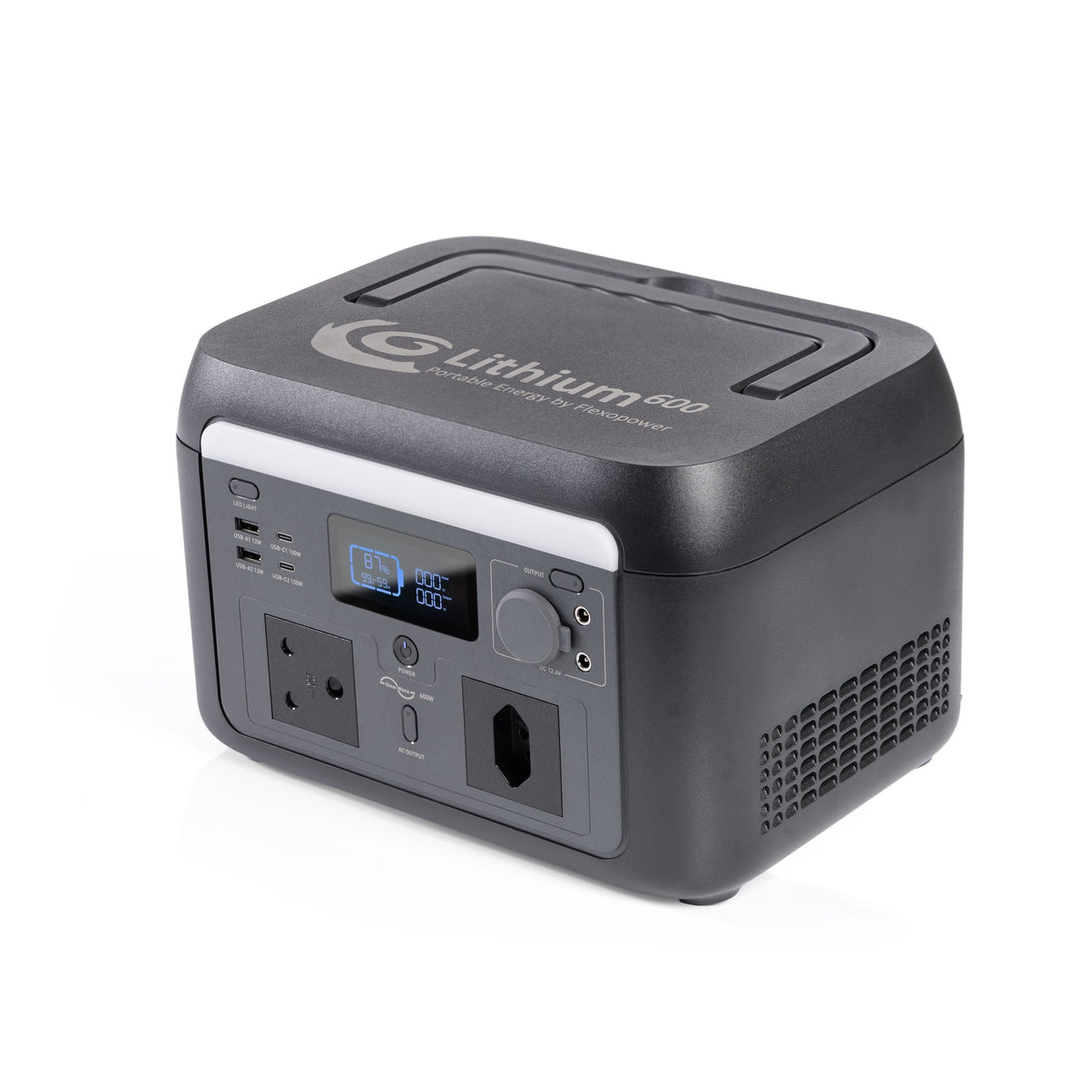 Flexopower Lithium600 512Wh LiFePO4 Portable Power Station 600W