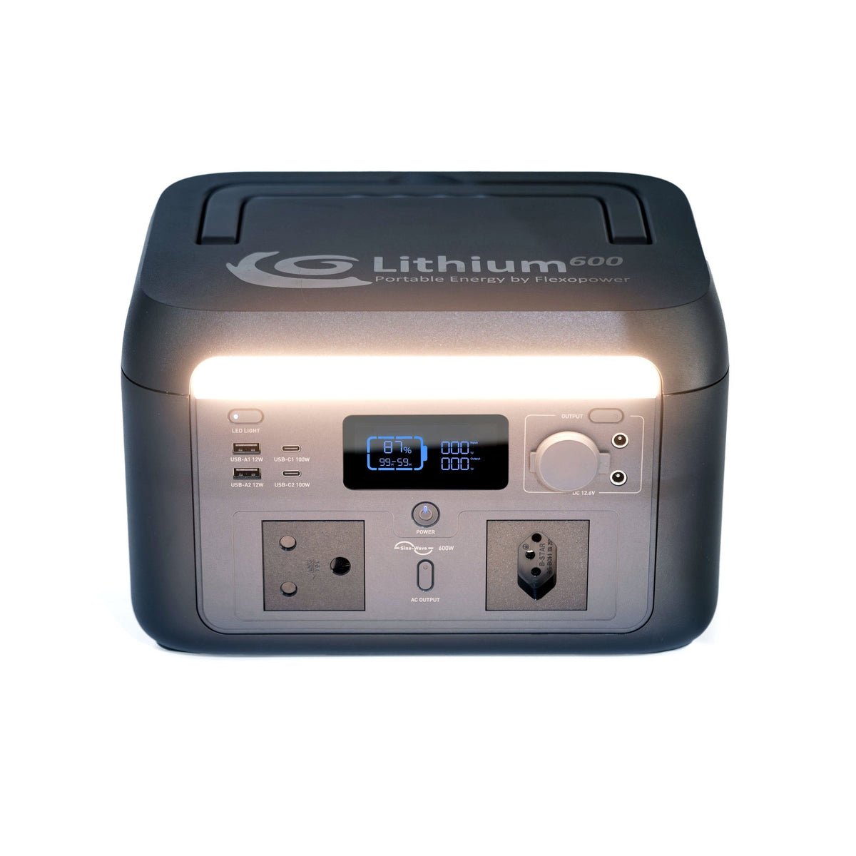 Flexopower Lithium600 512Wh LiFePO4 Portable Power Station 600W