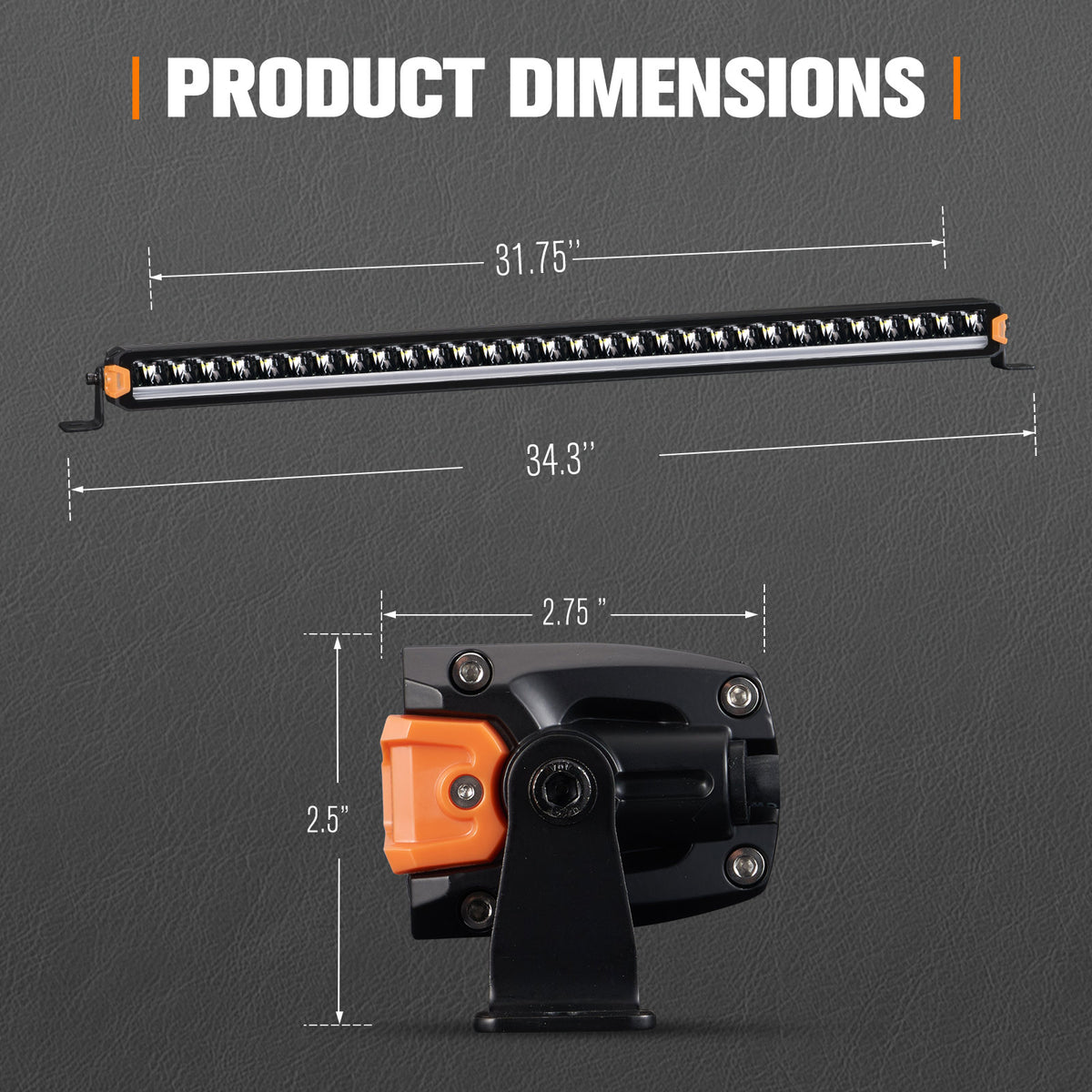 Lightfox 32 inch light bar dimensions