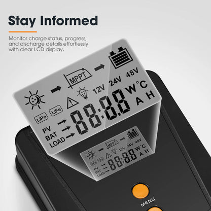 San Hima 40A MPPT Solar Charge Controller 12V 24V With Bluetooth LCD Display - image 6