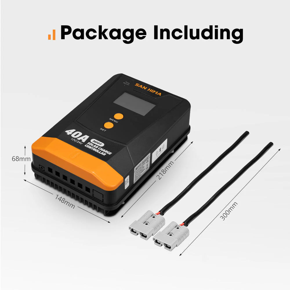 San Hima 40A MPPT Solar Charge Controller 12V 24V With Bluetooth LCD Display - image 10
