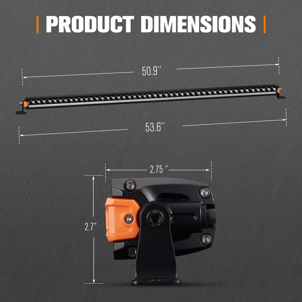 Lightfox 50 inch light bar dimensions