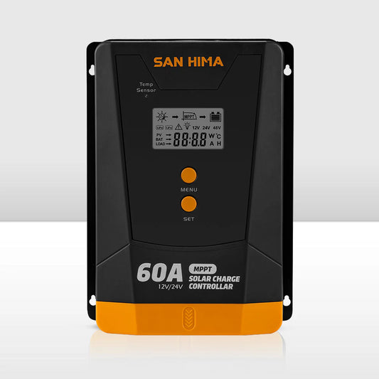 San Hima 60A MPPT Solar Charge Controller 12V 24V With Bluetooth LCD Display