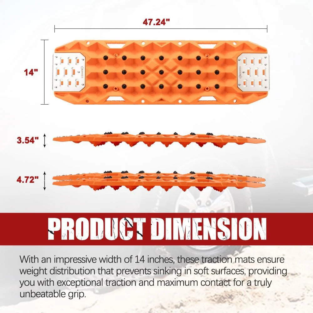 BUNKER INDUST Traction Boards with Replaceable Teeth & Steel Plate - Black or Orange - image 11