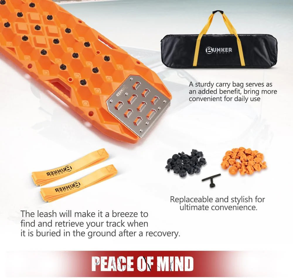 BUNKER INDUST Traction Boards with Replaceable Teeth & Steel Plate - Black or Orange - image 4