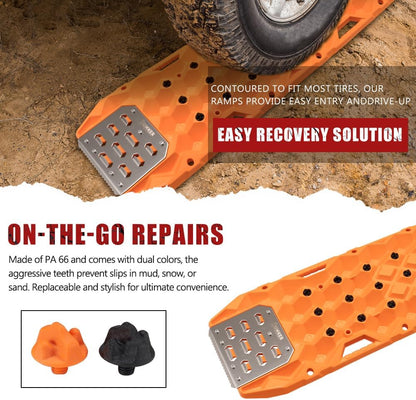BUNKER INDUST Traction Boards with Replaceable Teeth & Steel Plate - Black or Orange - image 9