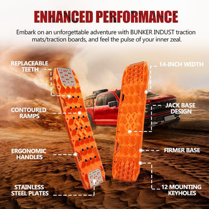 BUNKER INDUST Traction Boards with Replaceable Teeth & Steel Plate - Black or Orange - image 7