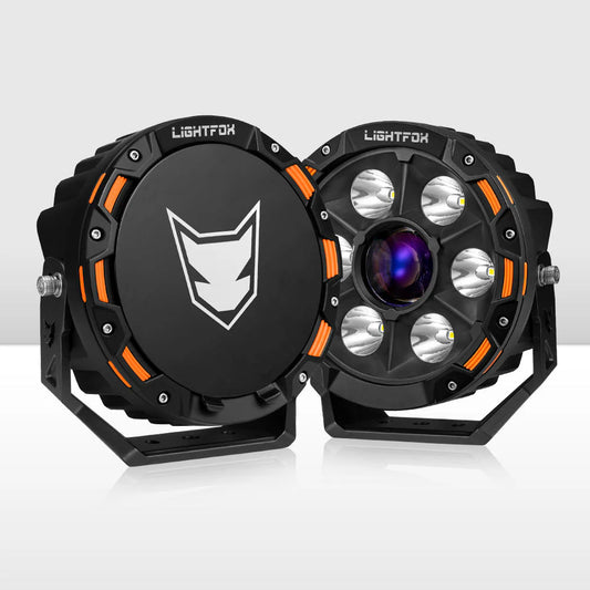 Lightfox 7inch Laser LED Driving Lights 1Lux@7,302ft/2,226m IP68 11,285 Lumens