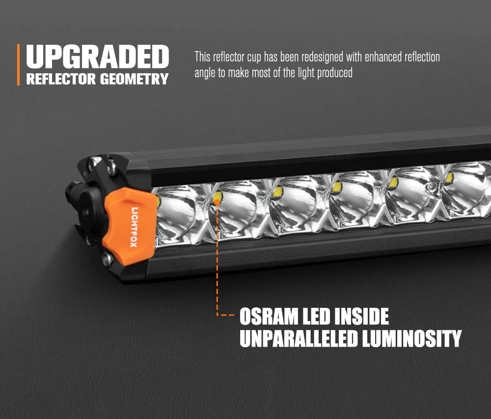 Lightfox Vega Series Pair 8inch Osram LED Light Bar 1Lux @ 606m 8,856 Lumens - image 3