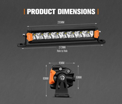 Lightfox Vega Series Pair 8inch Osram LED Light Bar 1Lux @ 606m 8,856 Lumens - image 8