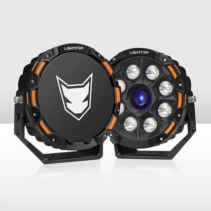 Lightfox 9inch Laser LED Driving Lights 1Lux@7,302ft/2,226m IP68 15,046 Lumens