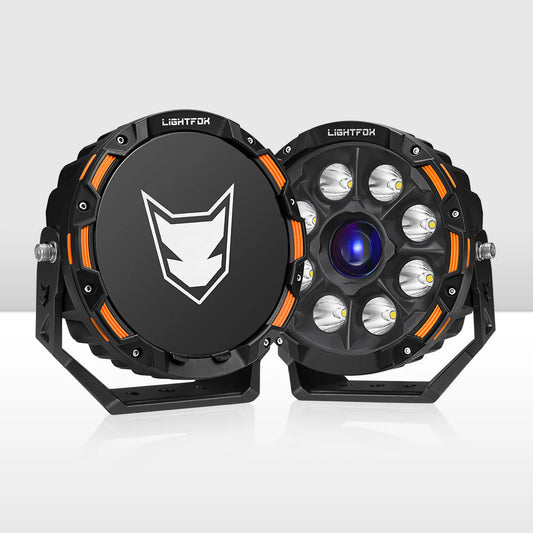 Lightfox 9inch Laser LED Driving Lights 1Lux@7,302ft/2,226m IP68 15,046 Lumens