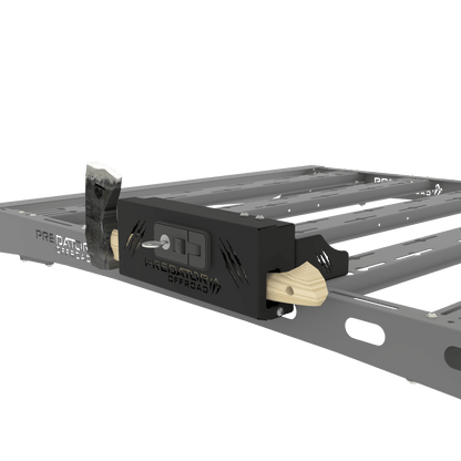 Spade Axe Bracket Push Lock detail