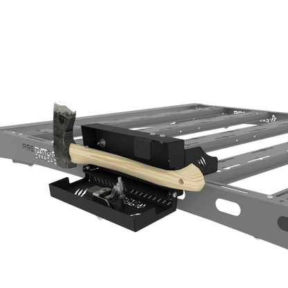 Spade Axe Bracket Push Lock detail