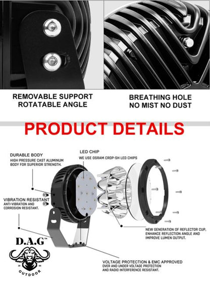 D.A.G 7" 90W LED SPOTLIGHT 13000 Lumens - image 14