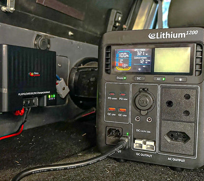 Lithium1200 as a portable dual battery system with FlexoDrive
