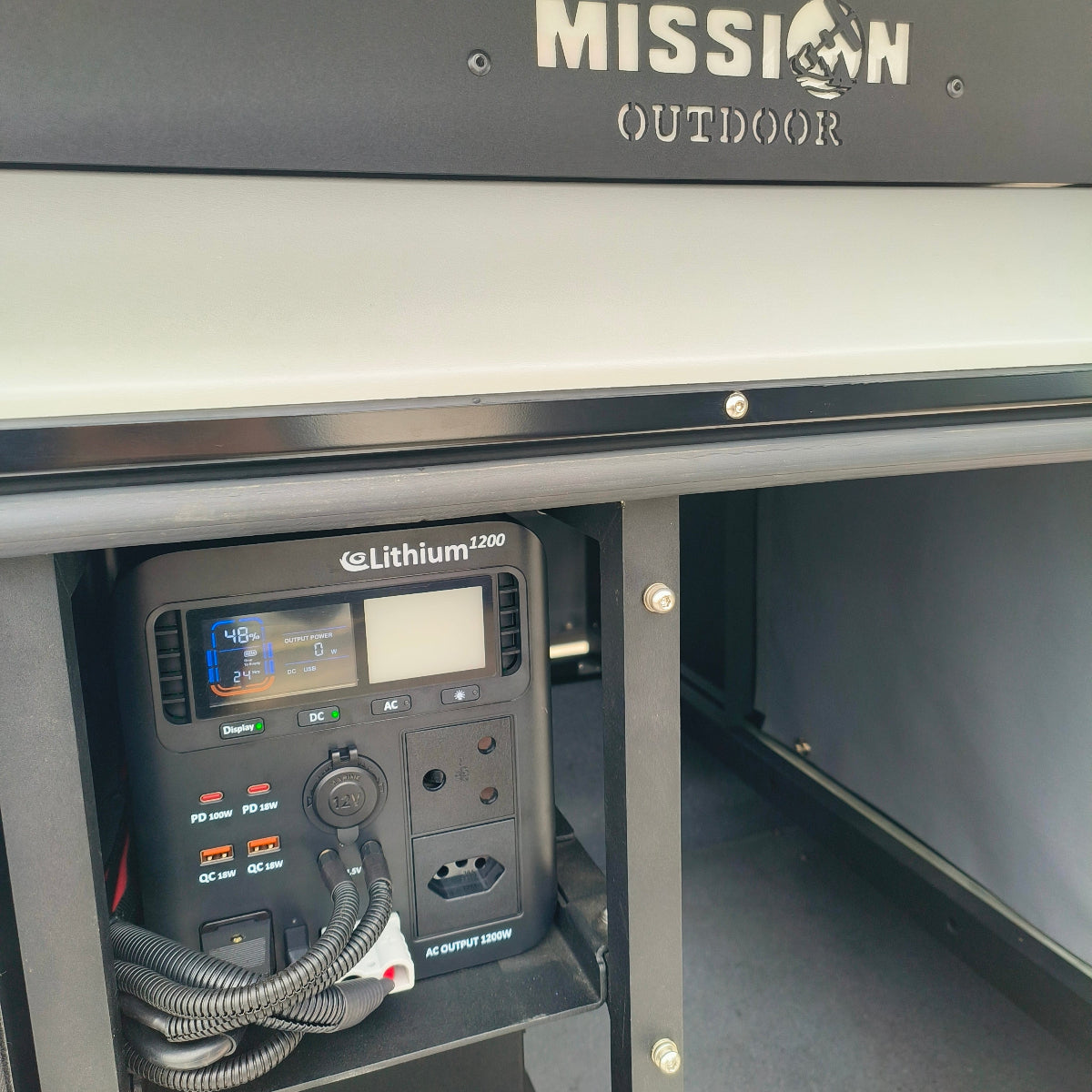 Lithium1200 portable power station in use