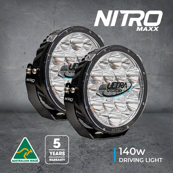 Nitro 140 Maxx 9 inch LED Driving Light Pair