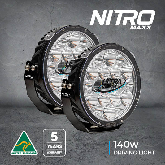 Nitro 140 Maxx 9 inch LED Driving Light Pair