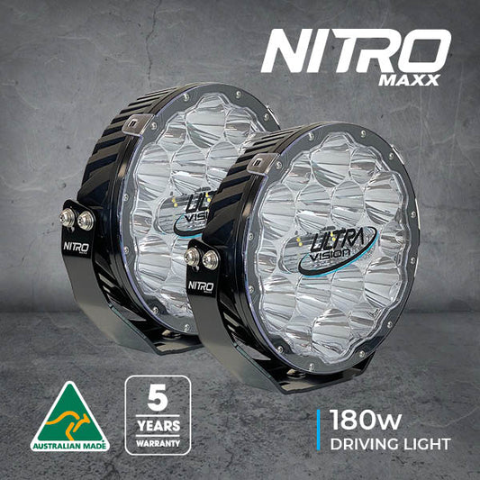 Nitro 180 Maxx 9 inch LED Driving Light Pair
