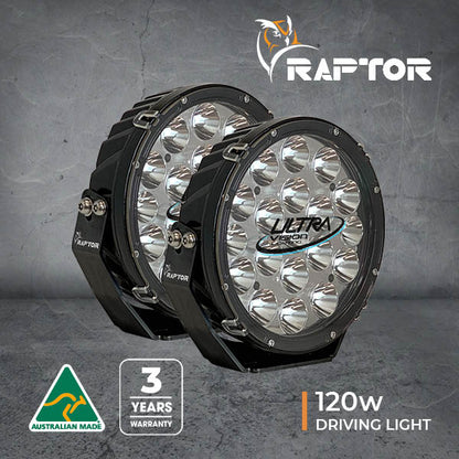 Raptor 120 LED 9 inch Driving Light Pair