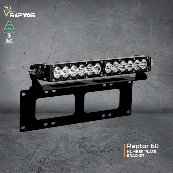 Raptor Light Bar Number Plate Mount - 60W