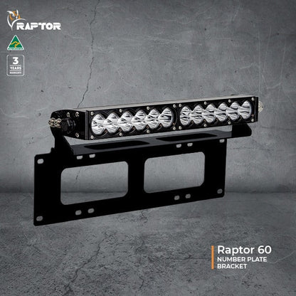 Raptor Light Bar Number Plate Mount - 60W