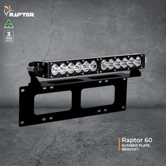 Raptor Light Bar Number Plate Mount - 60W