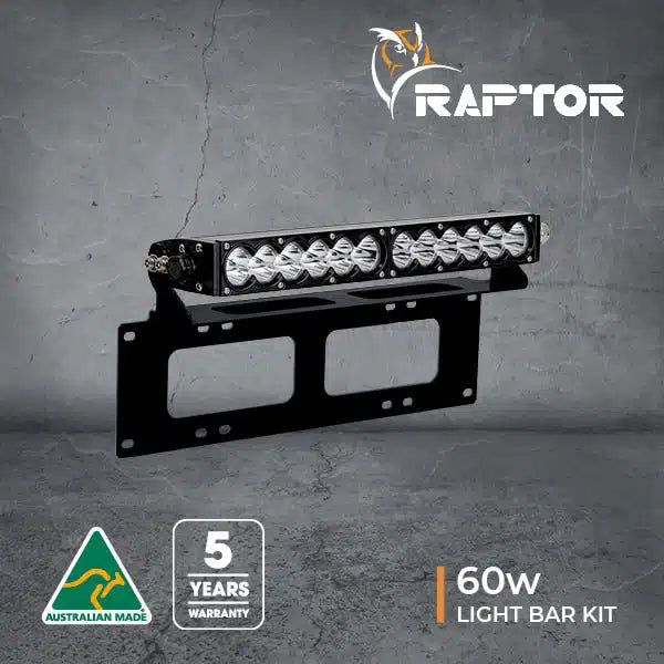 Raptor 60 LED 14.5" Light Bar Number Plate Kit