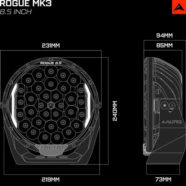 ALTIQ Rogue 8.5" MK3 – LED Driving Lights pair - image 12