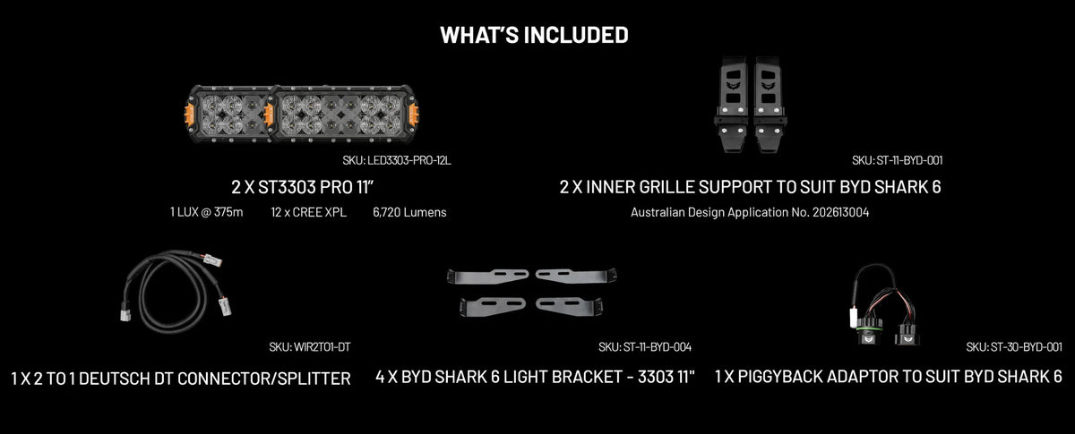 STEDI BYD Shark 6 ST3303 Lightbar Kit
