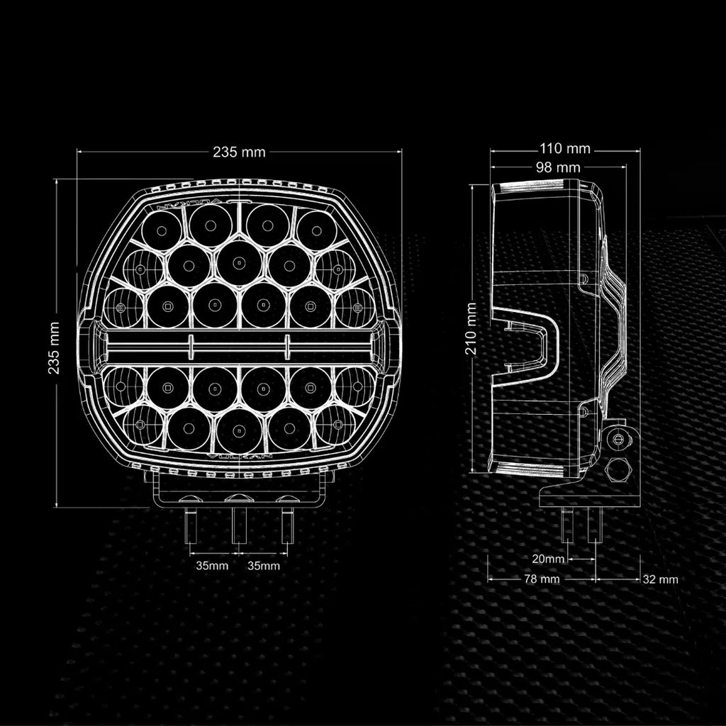 Vulkan 9 inch Single Driving Light lineup