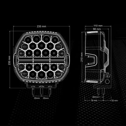 Vulkan 9 inch Single Driving Light lineup