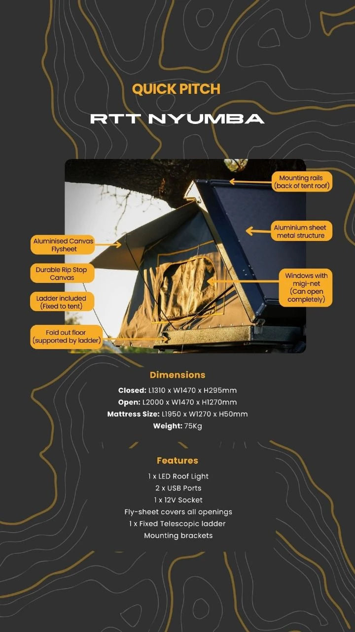 Quick Pitch Nyumba Roof Top Tent - image 6