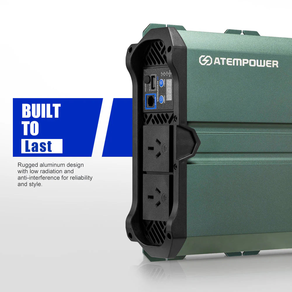 Atem Power 2500W/4900W Pure Sine Wave Inverter 12V to 240V Remote Control LCD - image 3