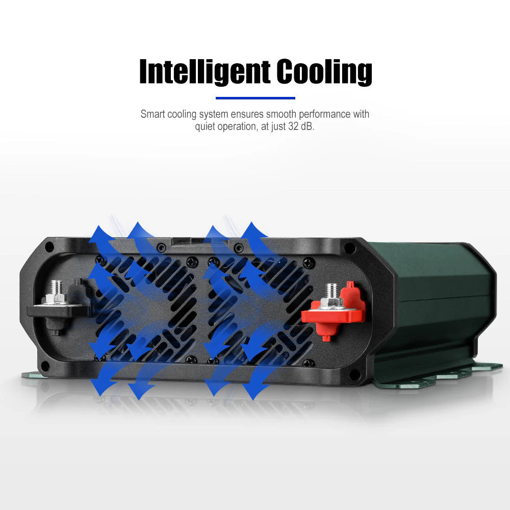 Atem Power 2500W/4900W Pure Sine Wave Inverter 12V to 240V Remote Control LCD - image 7