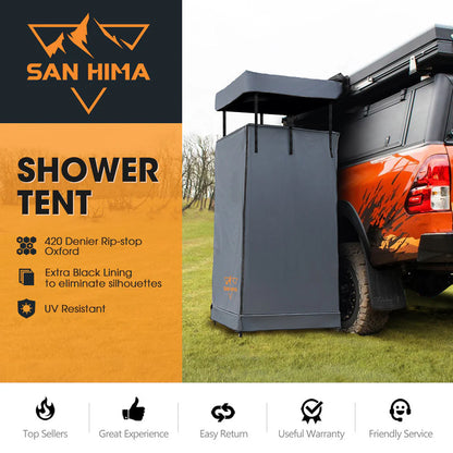 San Hima Awning Shower Tent Fold-Out Instant Ensuite Built-in LED Camping Change - image 4