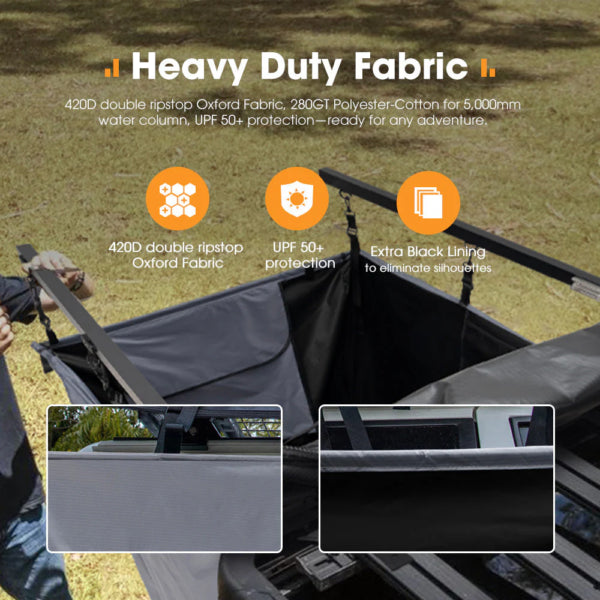 San Hima Awning Shower Tent Fold-Out Instant Ensuite Built-in LED Camping Change - image 6